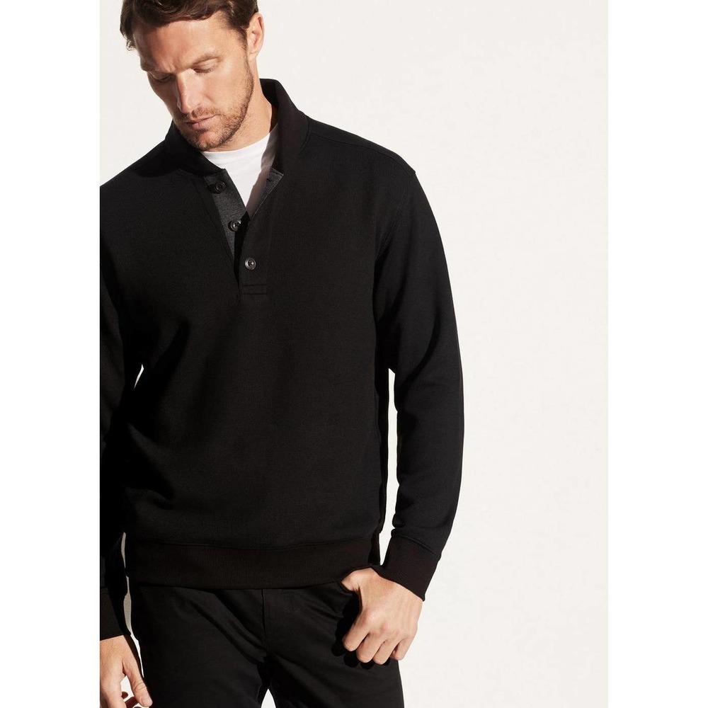 Nwot VINCE Double Knit Shawl Collar Henley - L